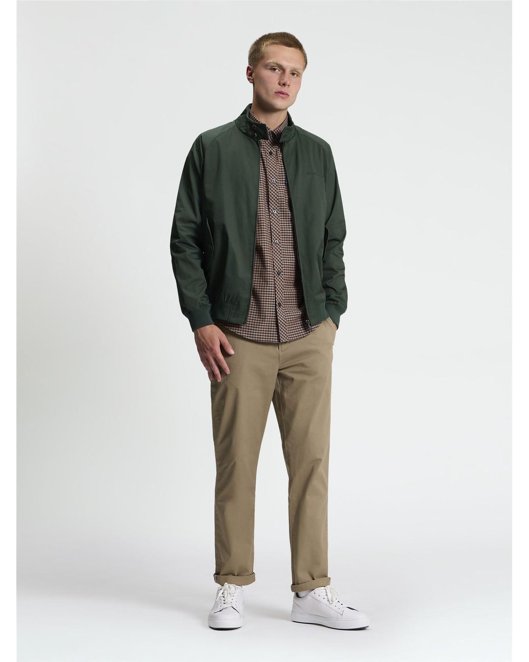 Ben Sherman Signature Harrington Jacket In Bottle Green for men