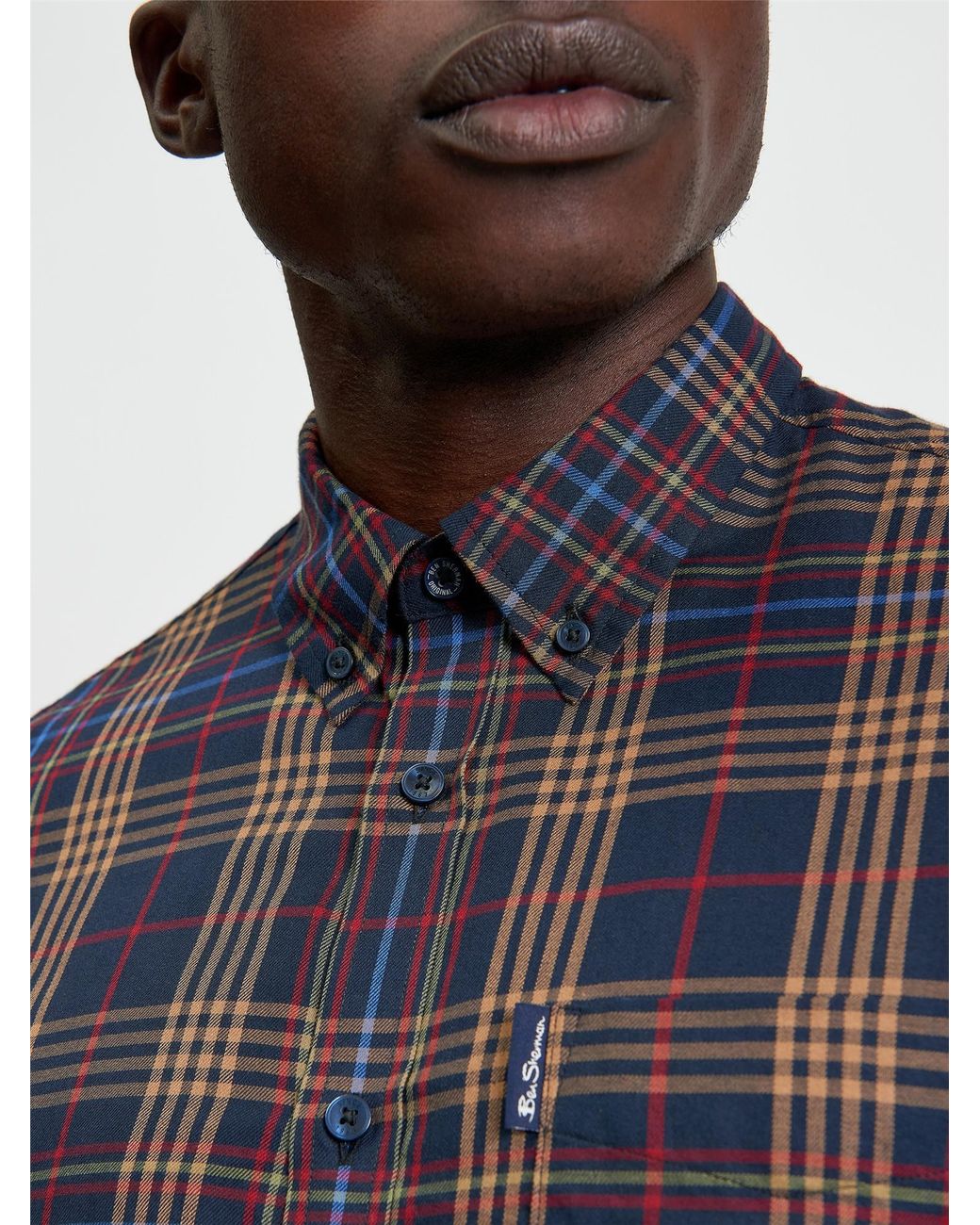 Ben Sherman Multicolor Multi Check Shirt In Dark Navy for men