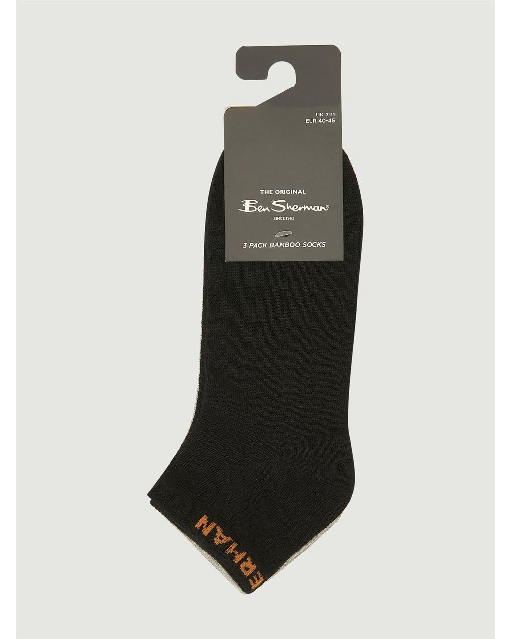 Ben Sherman White 3 Pack Trainer Sock In Assorted for men