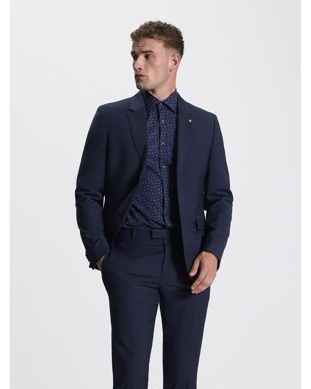Ben Sherman Blue Tonal Jacket In Navy for men