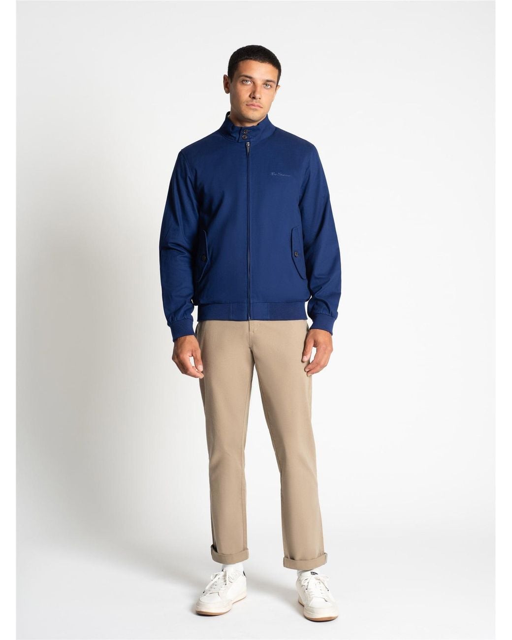 Ben Sherman Rim Hem Signature Harrington In Persian Blue for men