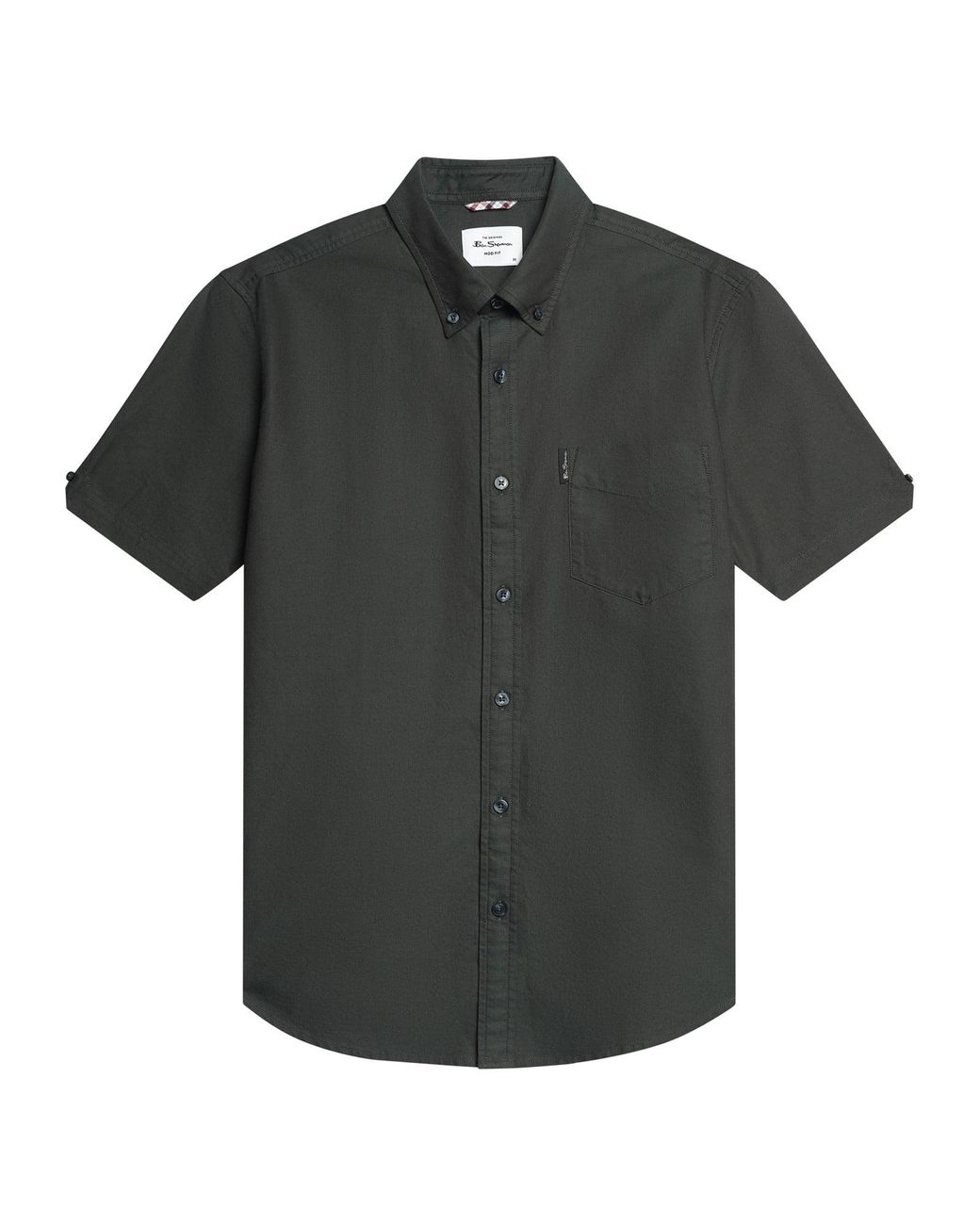 Ben Sherman Short Sleeve Signature Oxford Shirt In Lotus Green for men