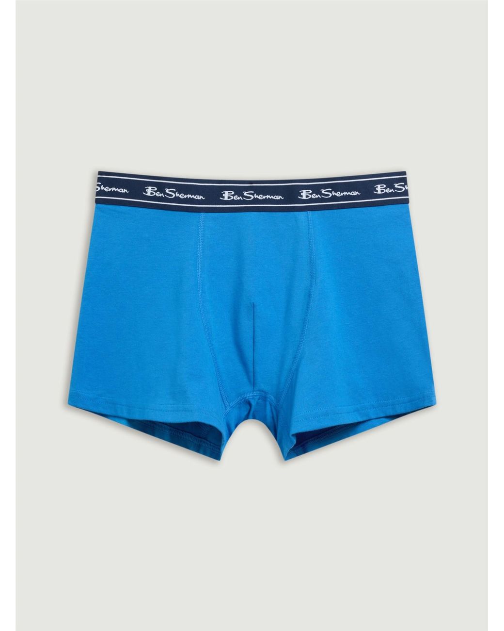 Ben Sherman 5 Pack Stripe Logo Trunks Assorted In Blue for men