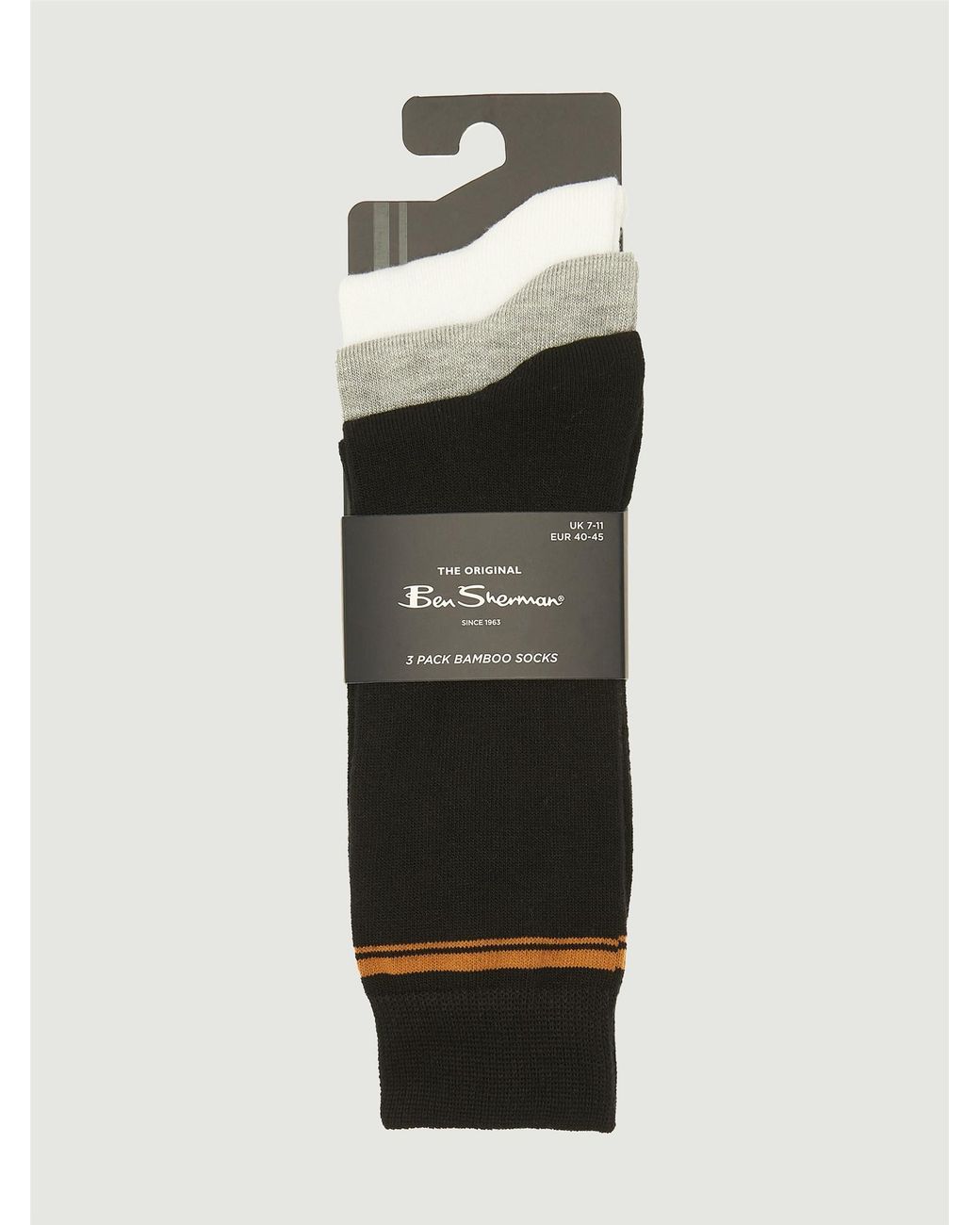 Ben Sherman White 3 Pack Mod Stripe Sock In Assorted for men