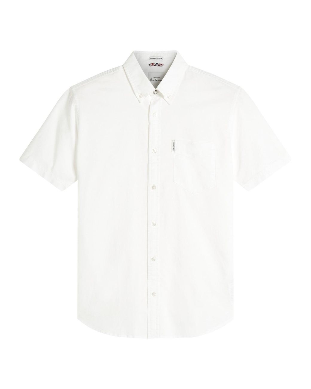 Ben Sherman White Short Sleeve Signature Oxford Shirt In for men