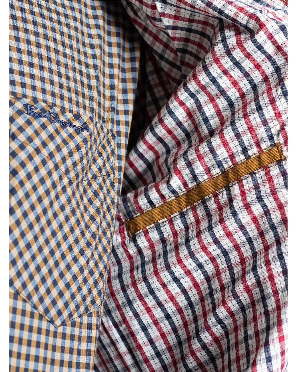 Ben Sherman Blue Rim Hem Signature Harrington In Bronze for men