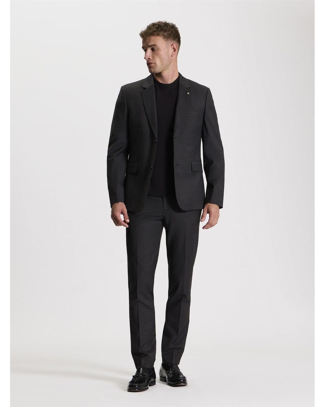 Ben Sherman Blue Signature Twill Jacket In Charcoal for men