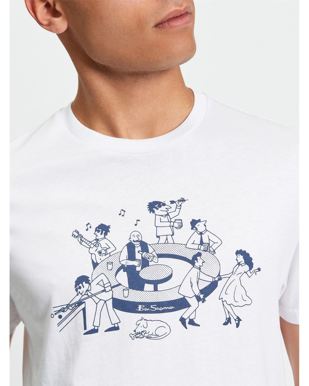 Ben Sherman The Modern Scene Tee In White for men