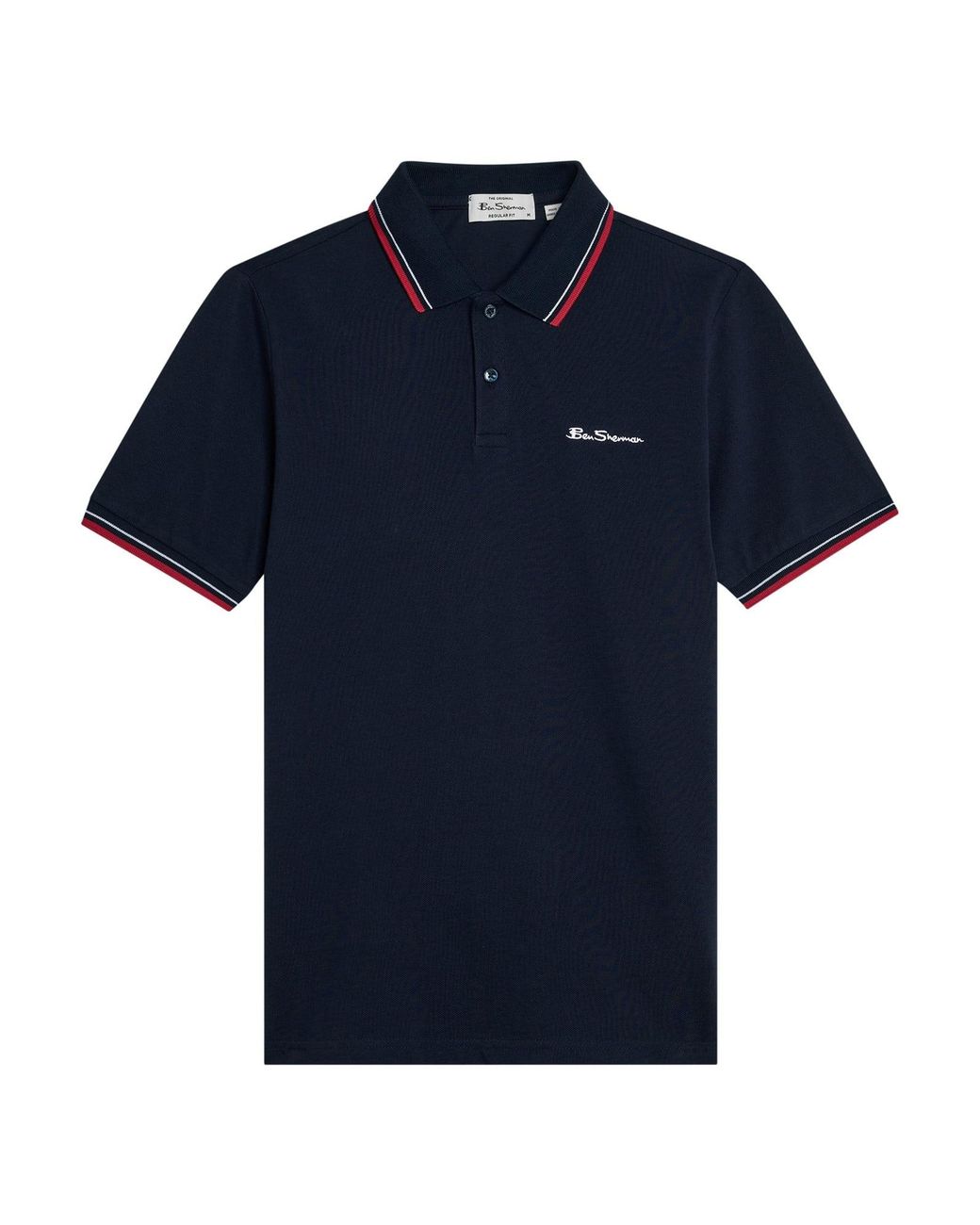 Ben Sherman Blue Short Sleeve Signature Pique Polo In for men