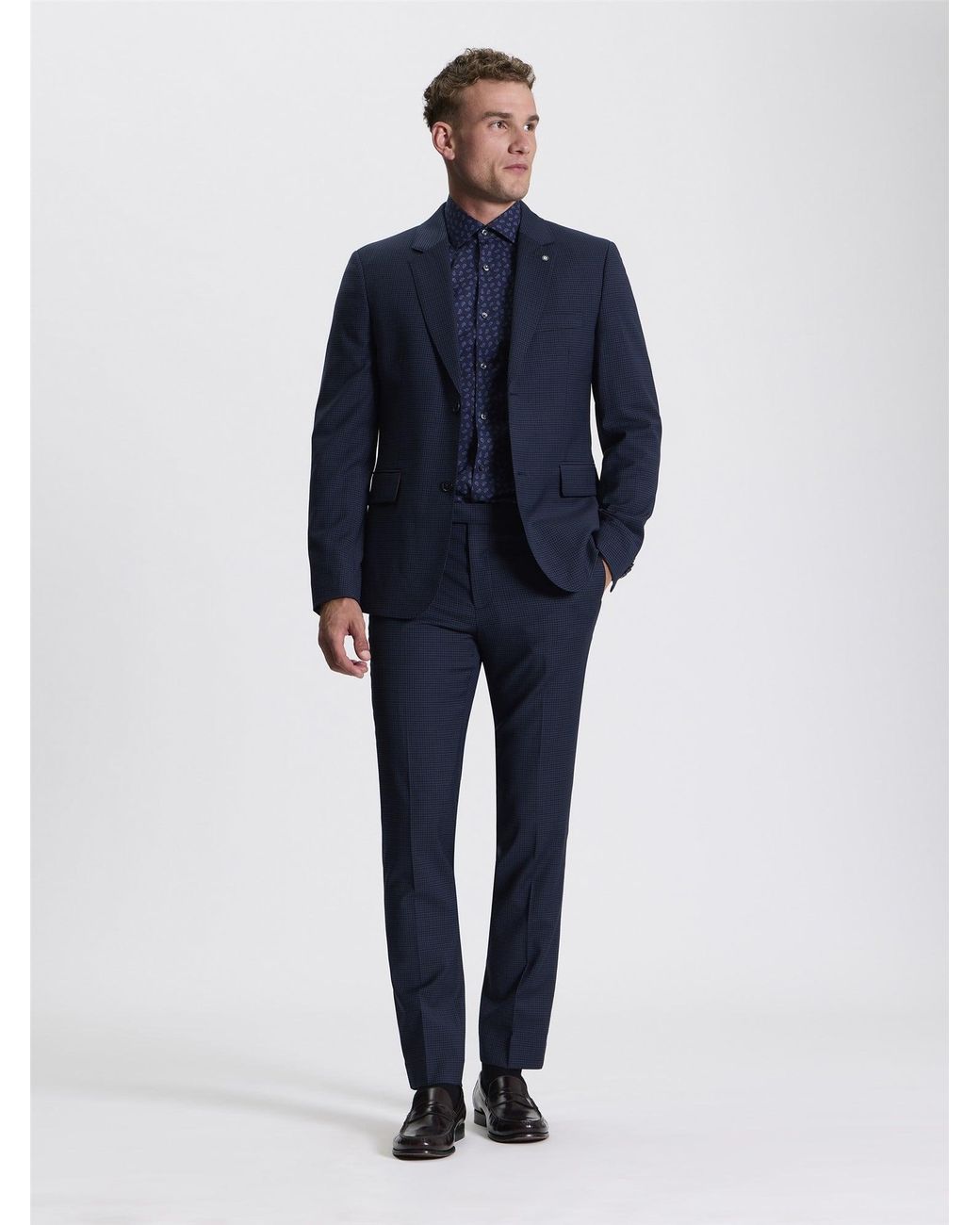 Ben Sherman Blue Tonal Jacket In Navy for men