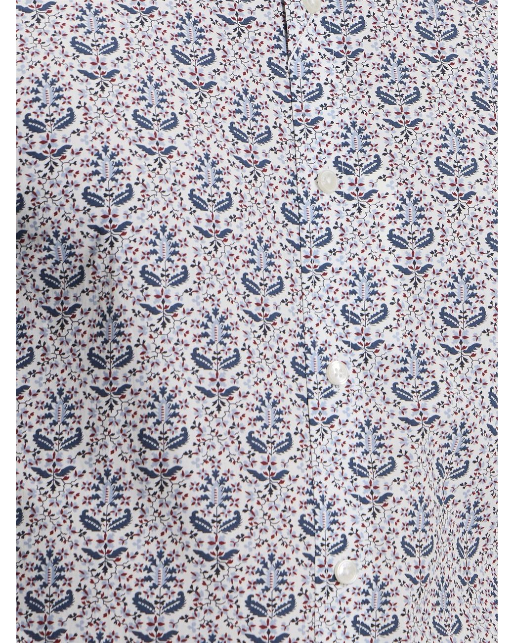 Ben Sherman Gray Long Sleeve Intricate Floral Print Shirt In for men