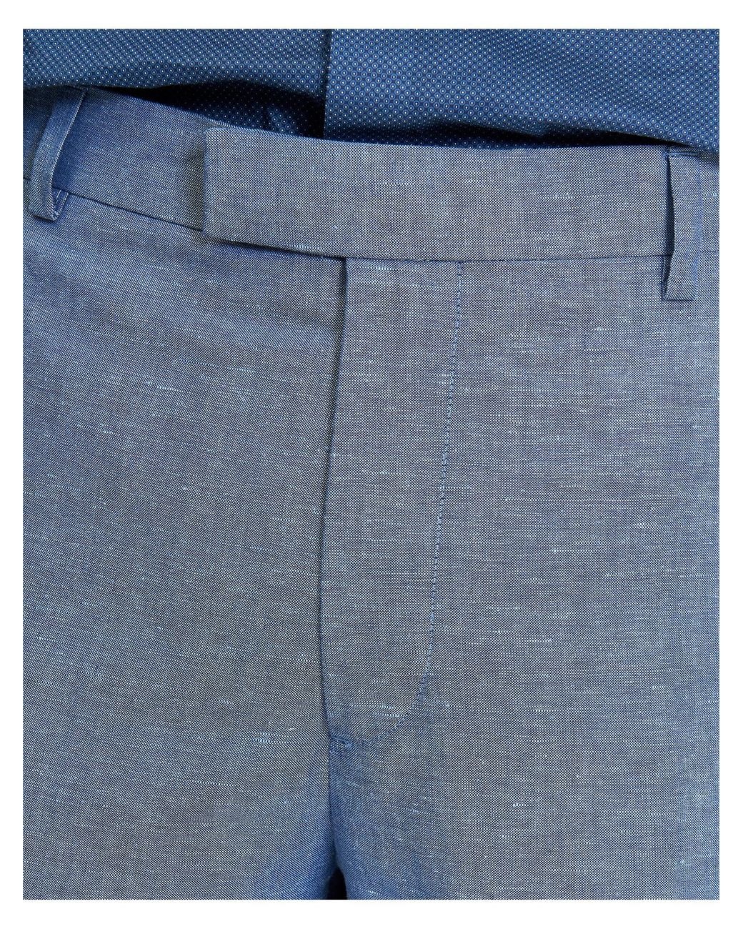 Ben Sherman Linen Blend Trouser In Blue for men