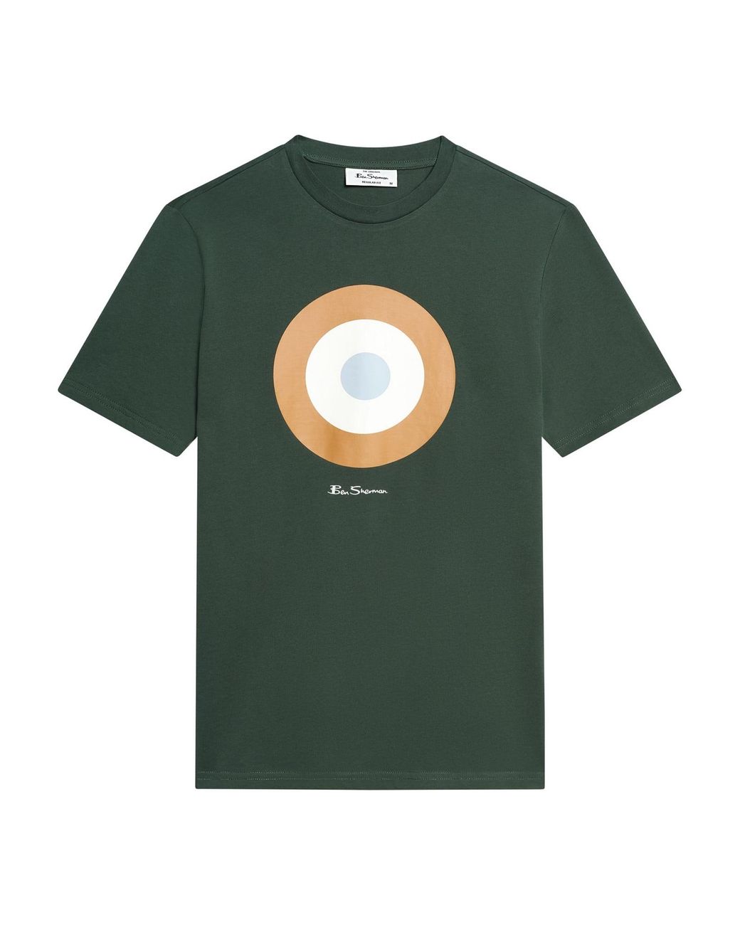 Ben Sherman Short Sleeve Signature Target Tshirt In Bottle Green for men