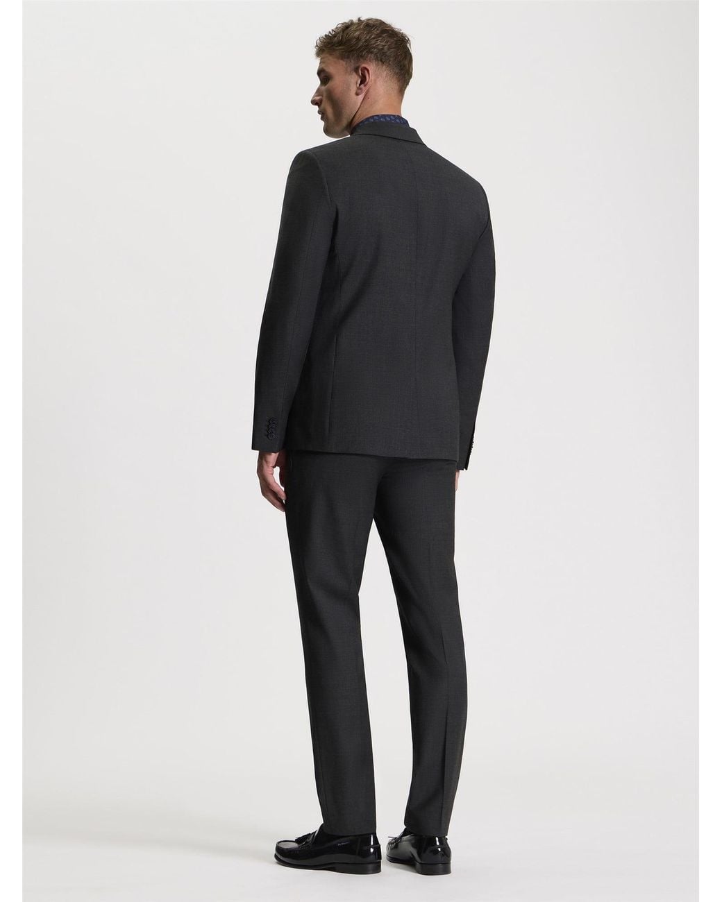 Ben Sherman Blue Signature Twill Jacket In Charcoal for men