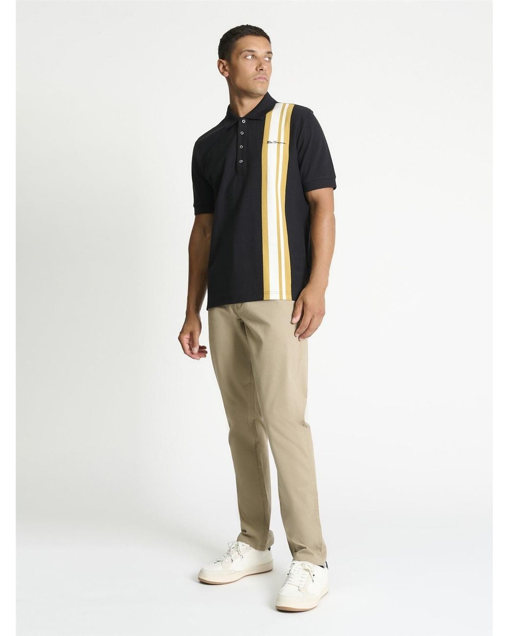 Ben Sherman Blue House Mod Polo Shirt In Black for men
