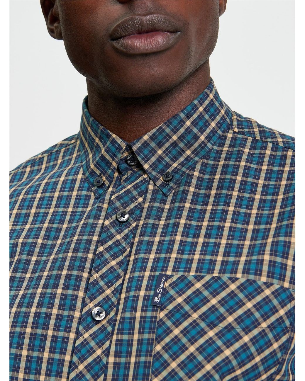 Ben Sherman Blue Long Sleeve House Check Shirt In for men