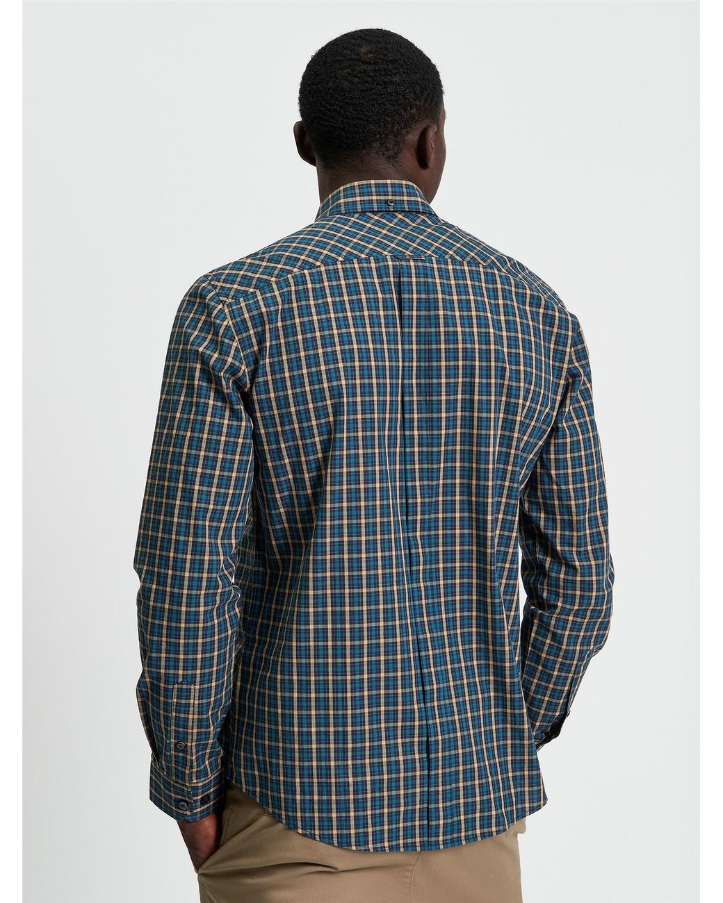 Ben Sherman Blue Long Sleeve House Check Shirt In for men