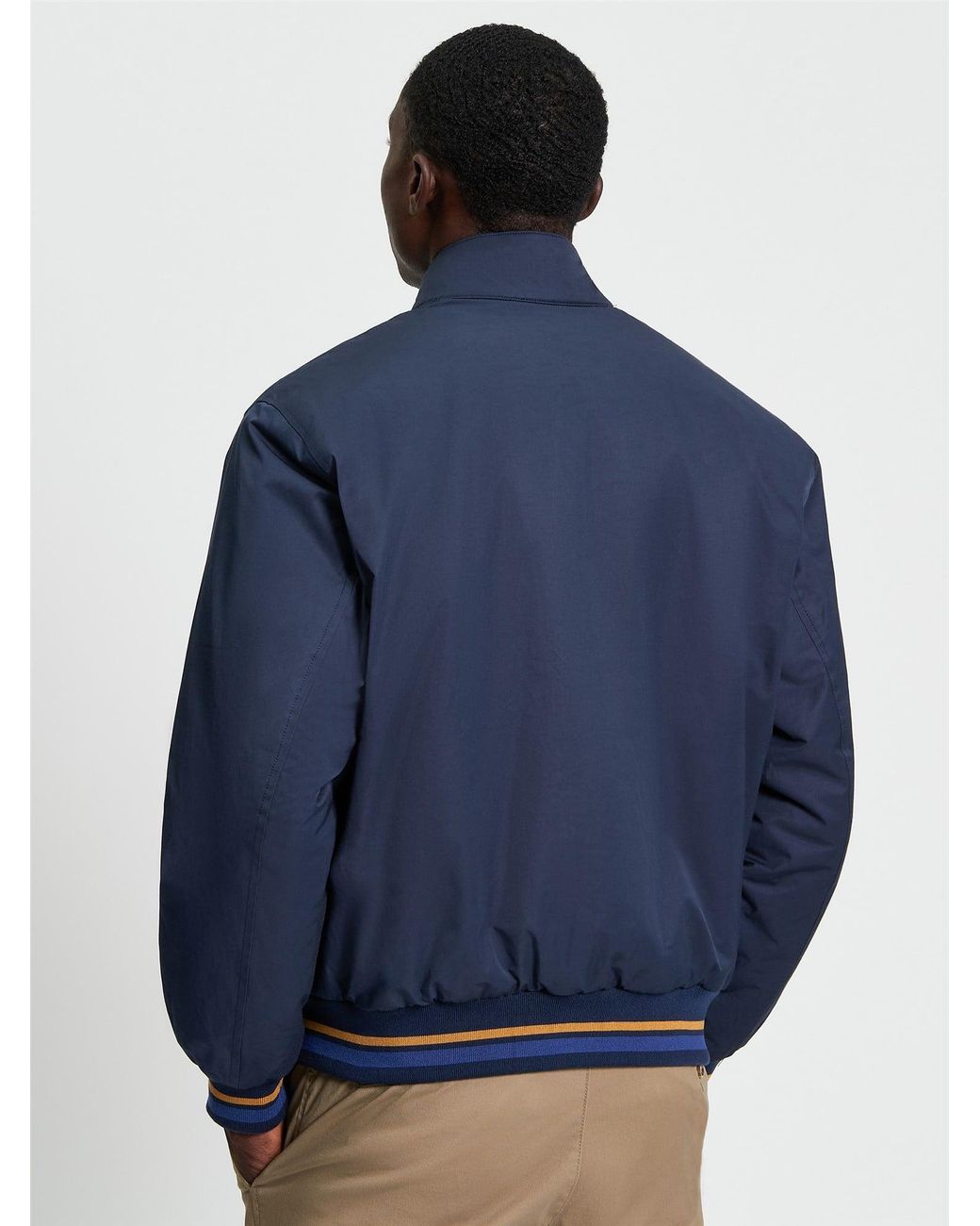 Ben Sherman Blue Sports Harrington In Dark Navy for men