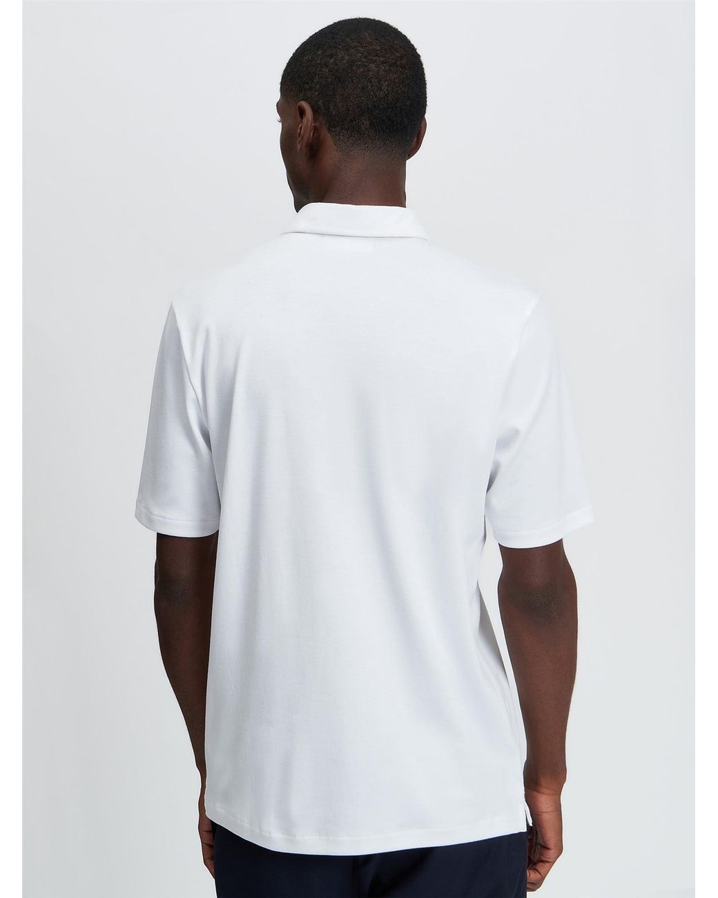 Ben Sherman White Short Sleeve Smart Tailored Polo In for men