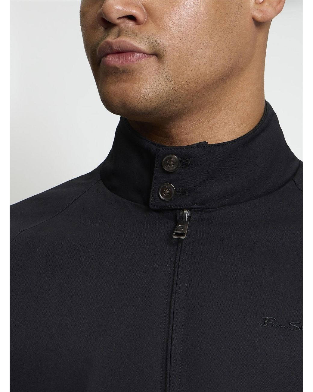 Ben Sherman Black Signature Harrington In for men