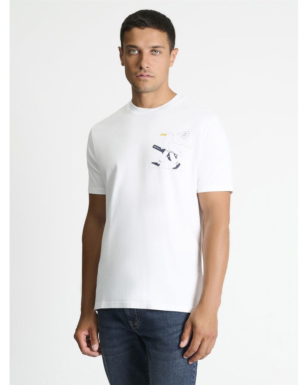 Ben Sherman The Busker Tee In White for men