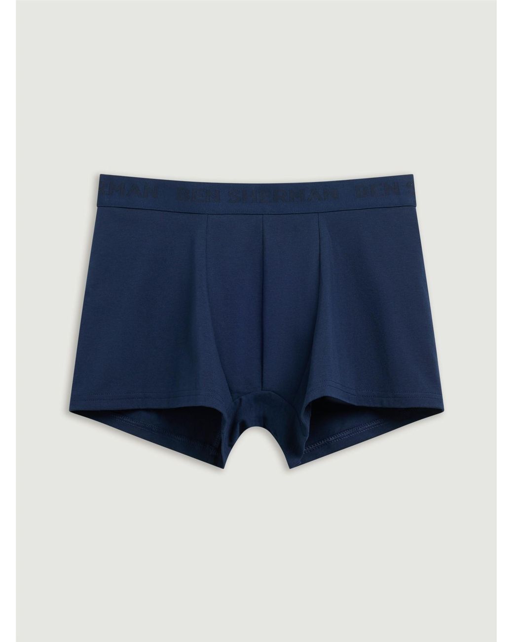 Ben Sherman Blue 3 Pack Tonal Block Trunks In Dark Navy for men