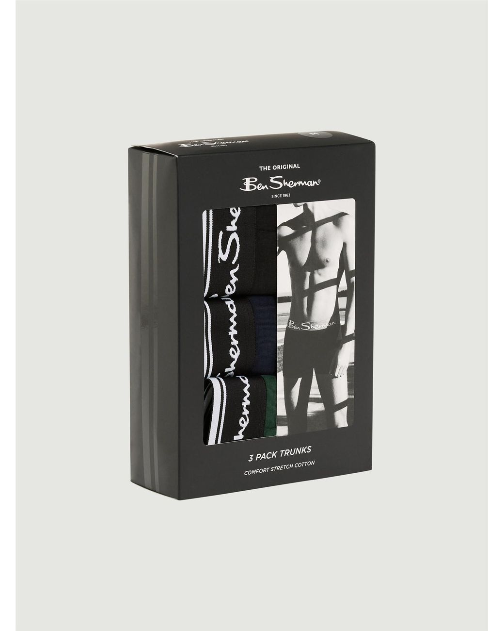 Ben Sherman Green 3 Pack Signature Plain mix Underwear In Assorted for men