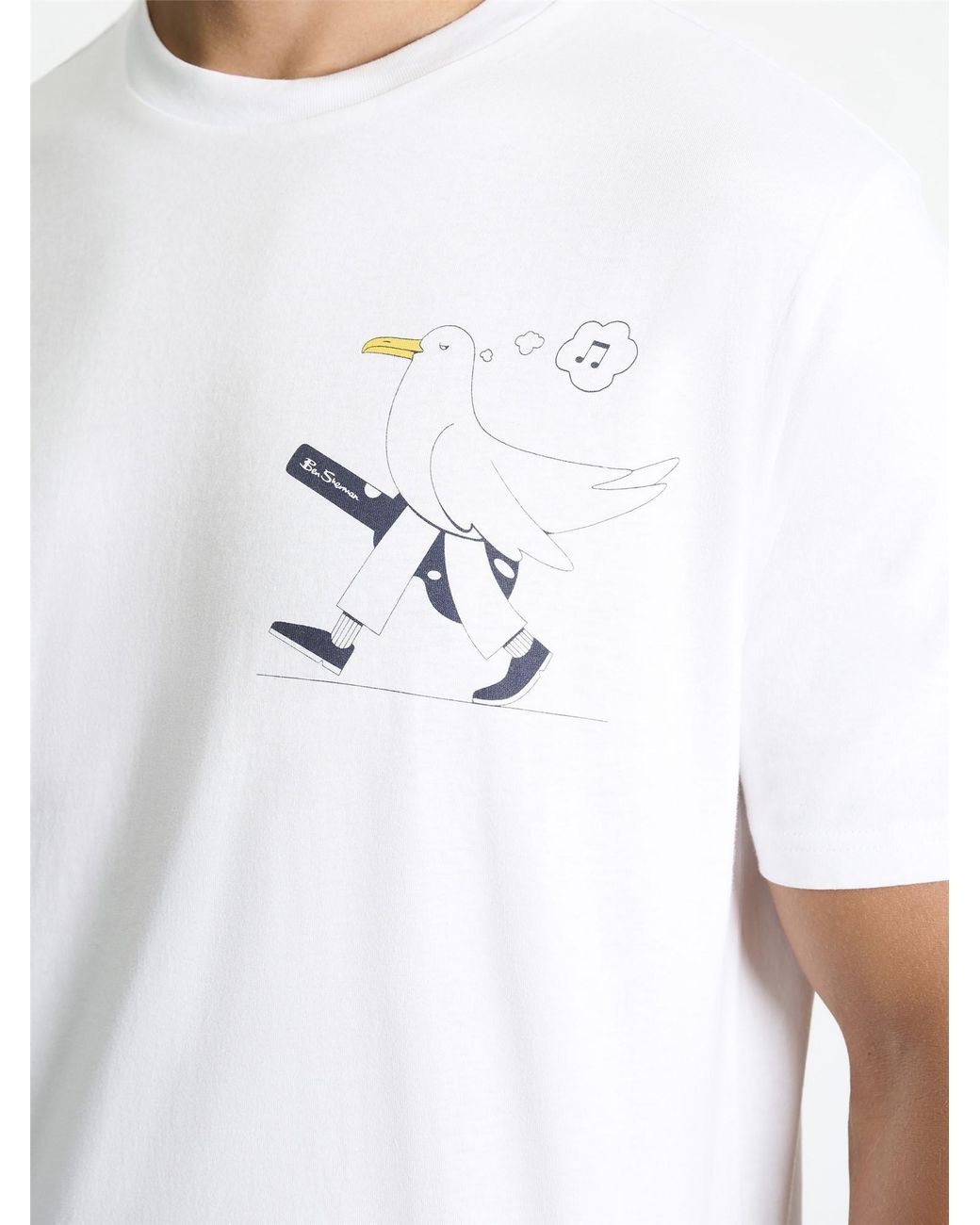 Ben Sherman The Busker Tee In White for men
