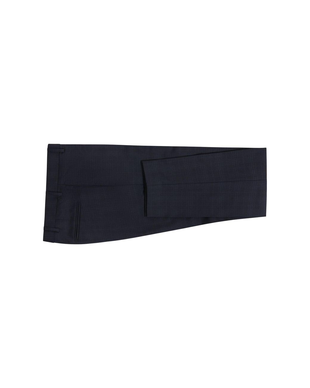 Ben Sherman Blue Navy Tonal Check Trouser In Navy for men