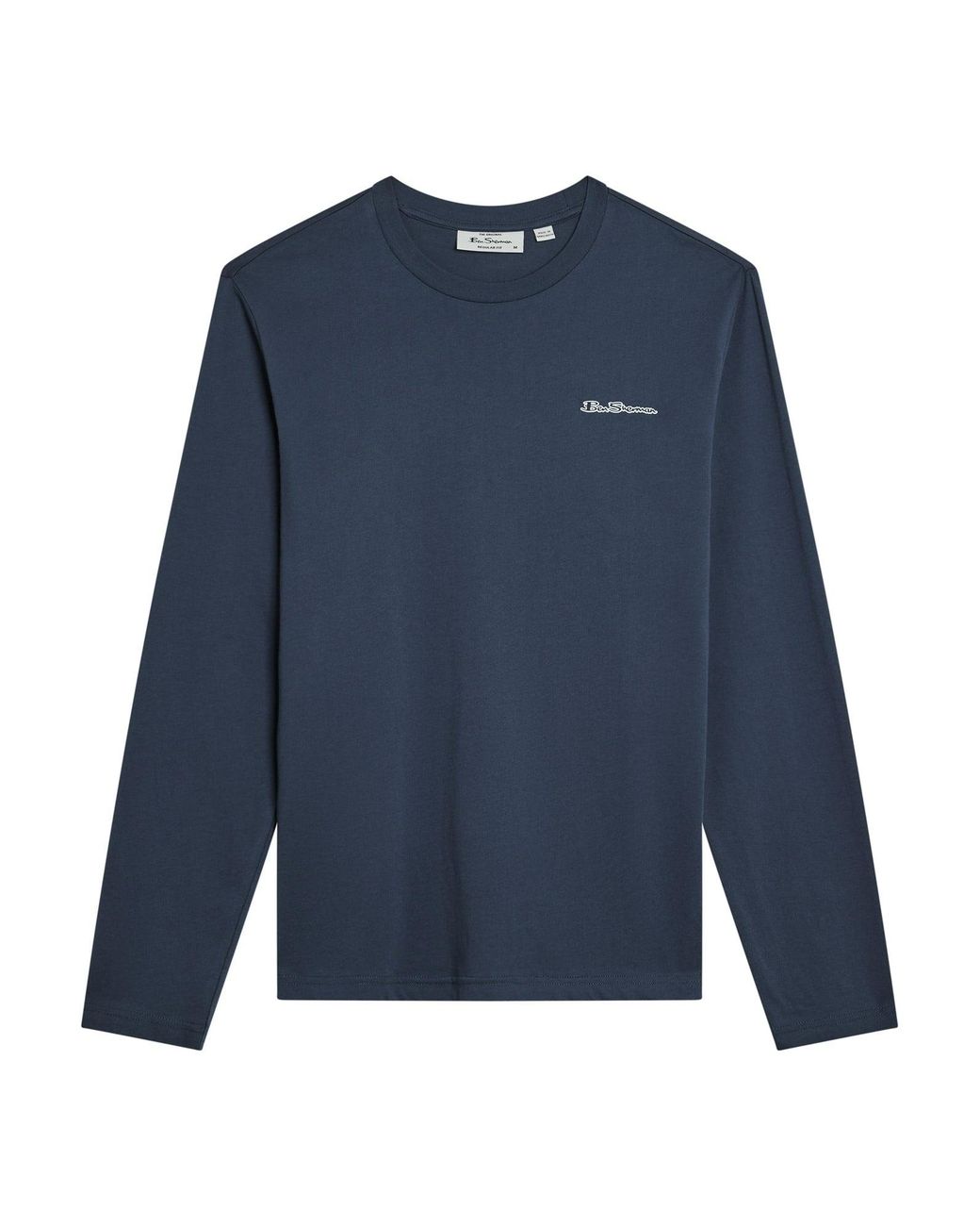 Ben Sherman Blue Long Sleeve Signature Tshirt In for men