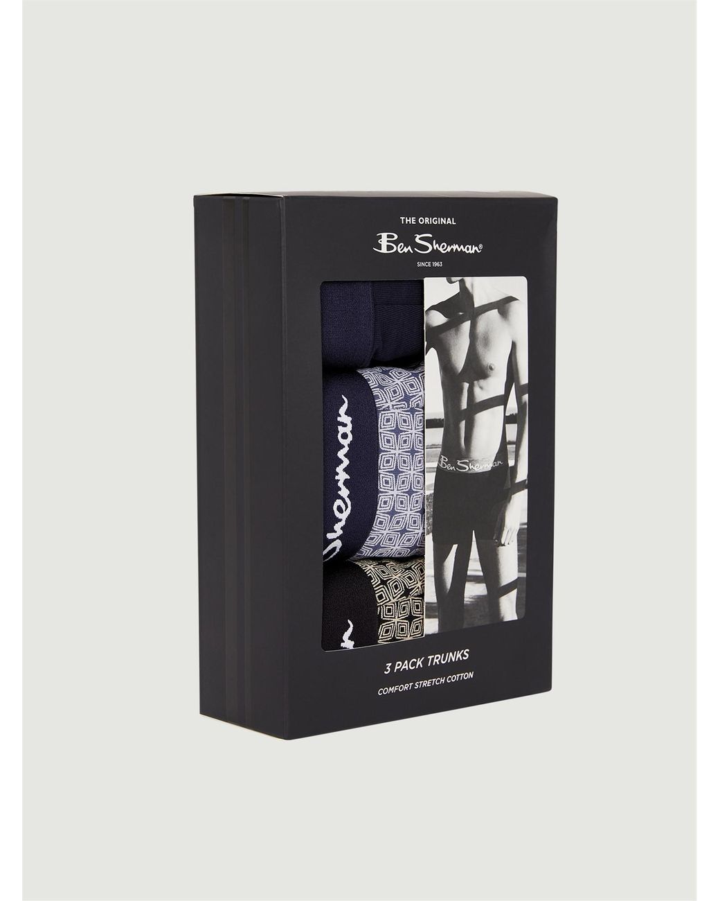 Ben Sherman Blue 3 Pack Pattern Mix Underwear In Assorted for men