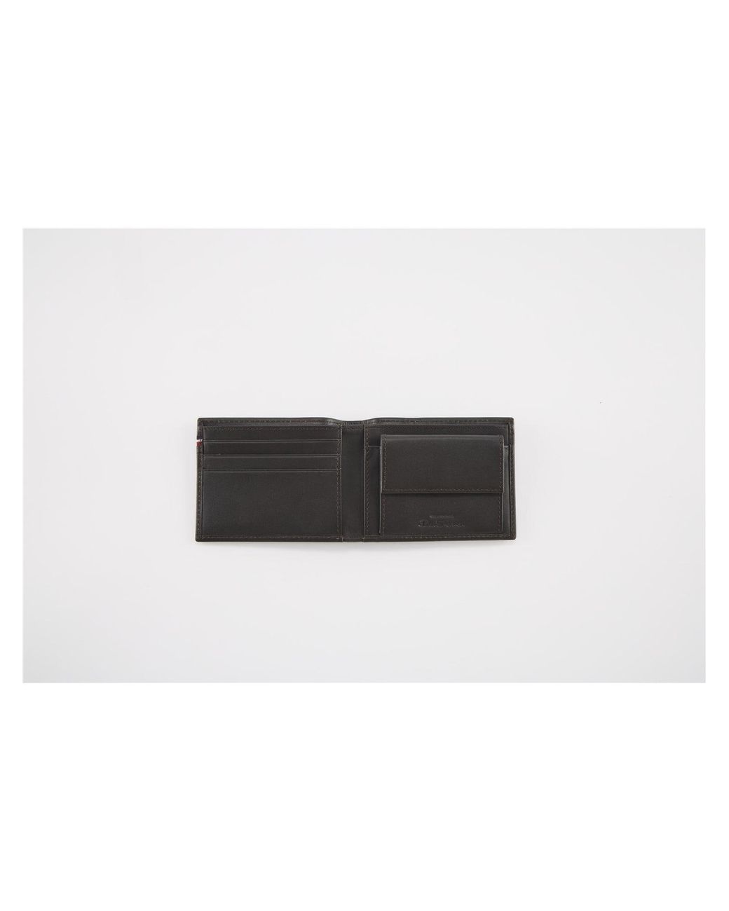 Ben Sherman White Panel Stripe Tape Billfold Leather Wallet In for men