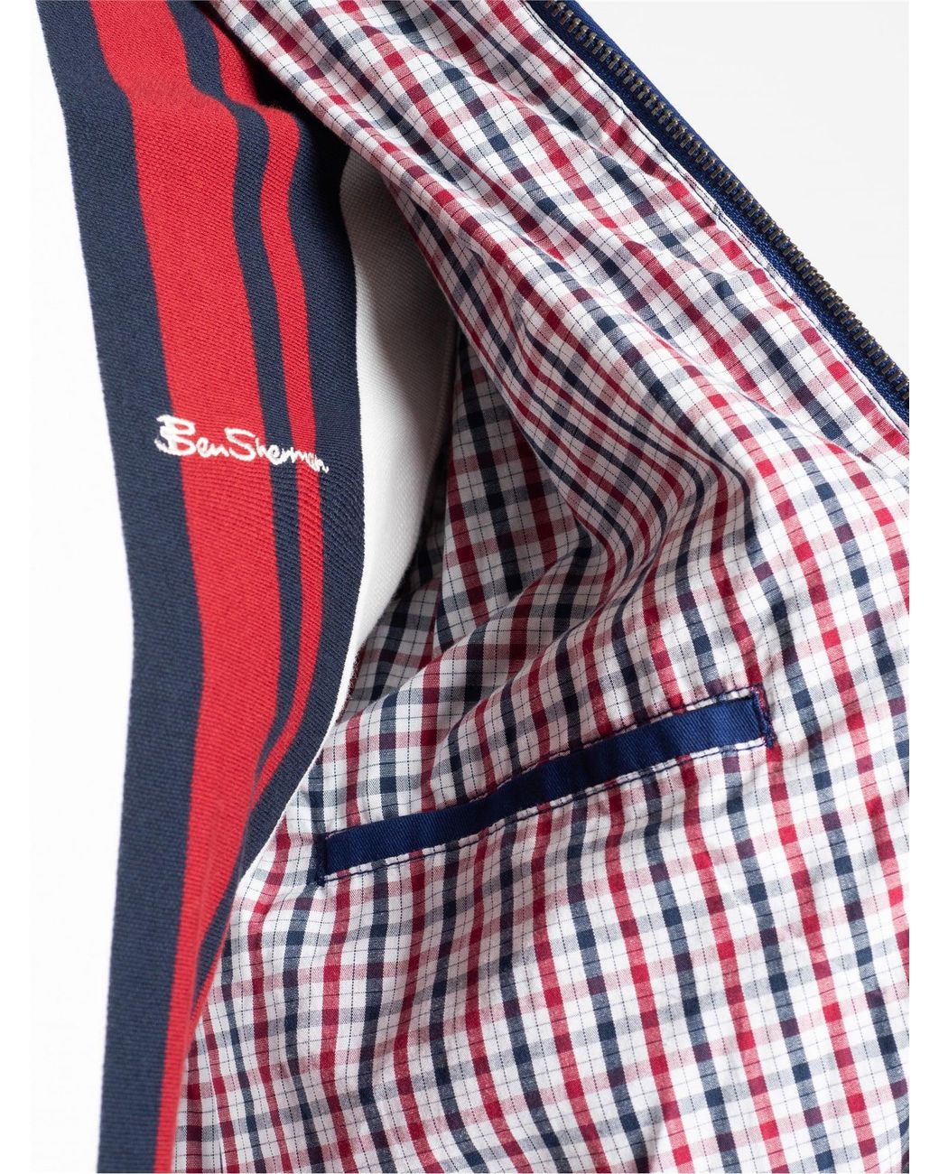 Ben Sherman Rim Hem Signature Harrington In Persian Blue for men