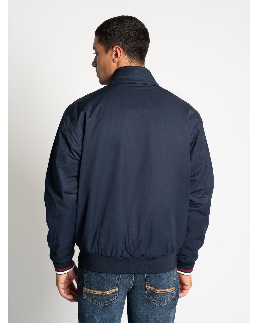 Ben Sherman Blue Sports Harrington In Dark Navy for men