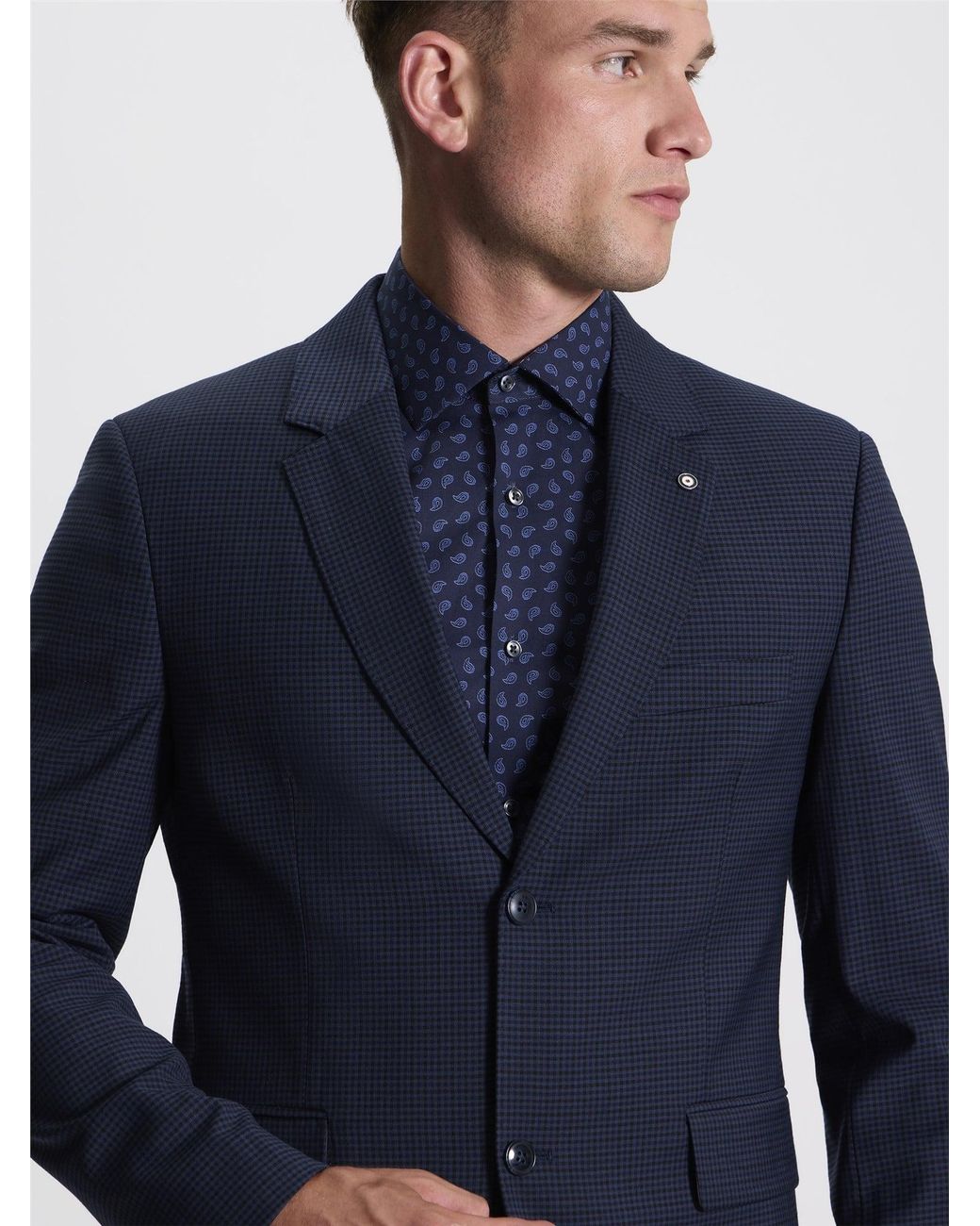 Ben Sherman Blue Tonal Jacket In Navy for men