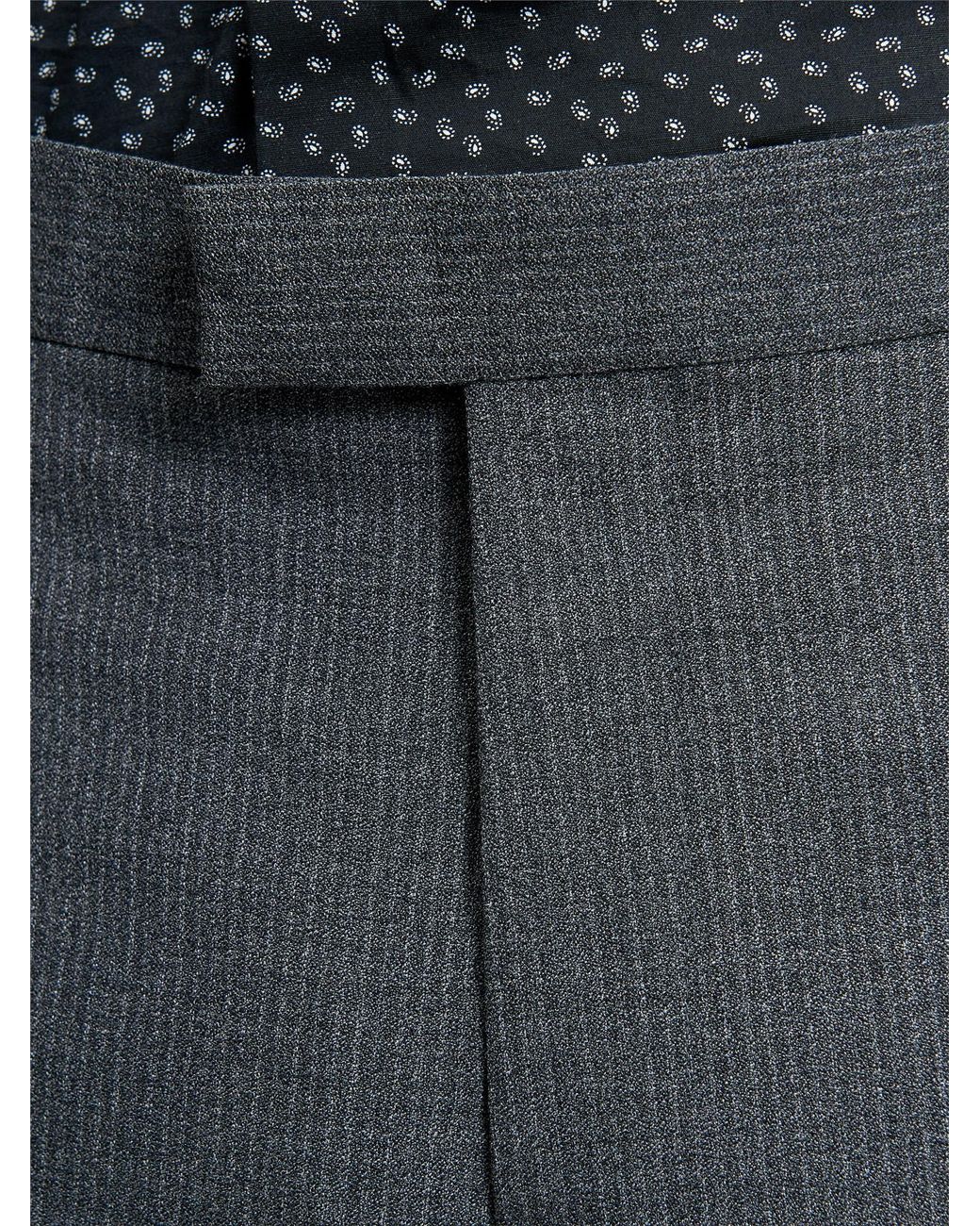 Ben Sherman Blue Crepe Stripe Trouser In Charcoal for men