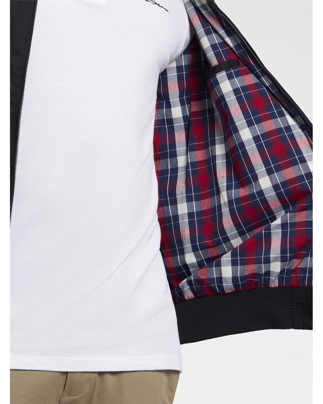 Ben Sherman Black Signature Harrington In for men