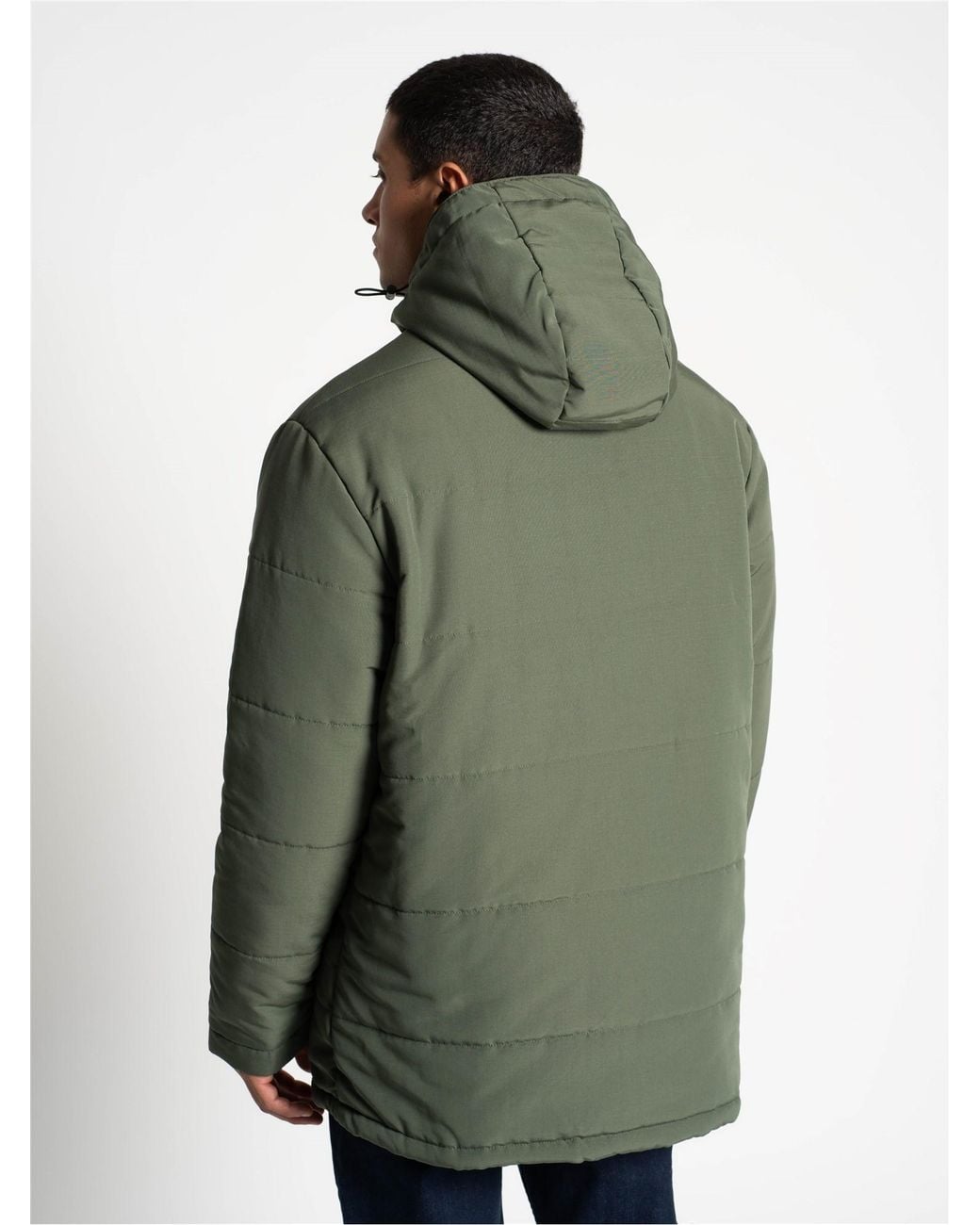 Ben Sherman Green Barrel Quilted Jacket In Camouflage for men
