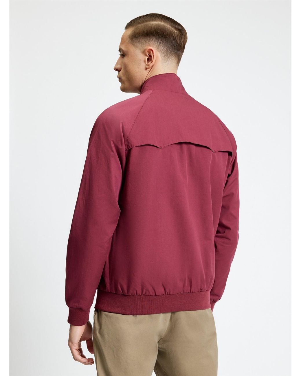 Ben Sherman Red Signature Harrington Jacket In Cherry for men