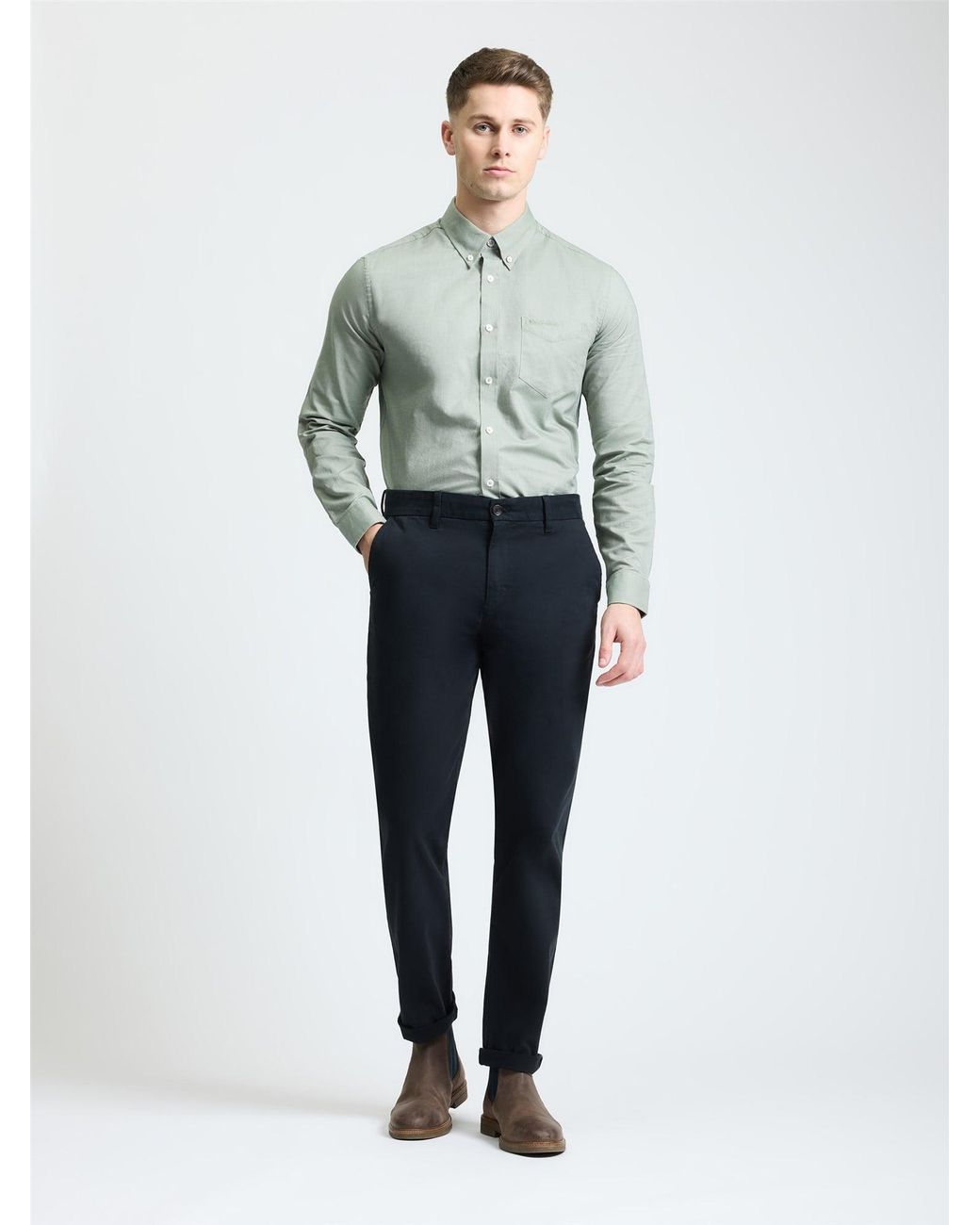Ben Sherman Blue Slim Fit Chinos In for men