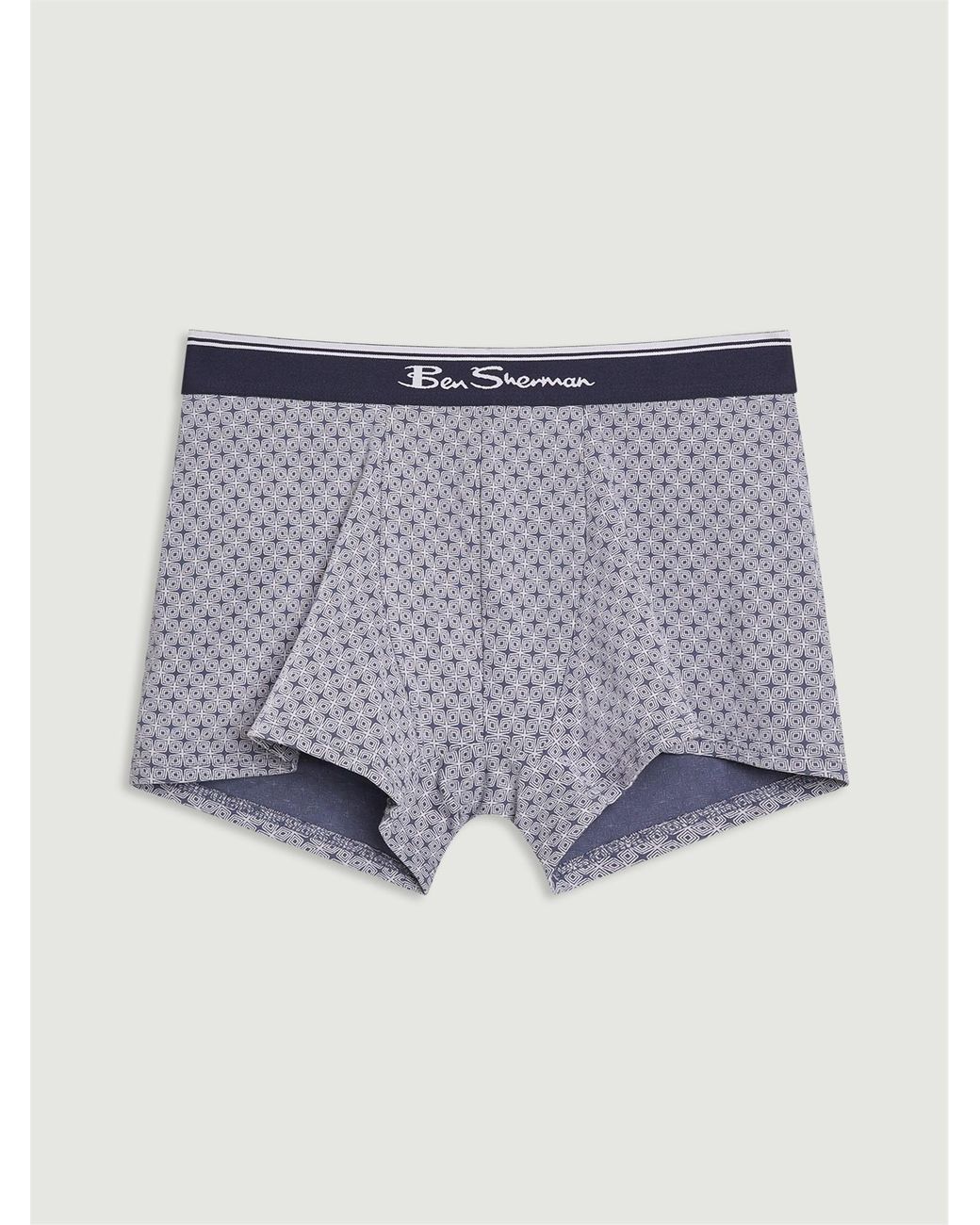 Ben Sherman Blue 3 Pack Pattern Mix Underwear In Assorted for men
