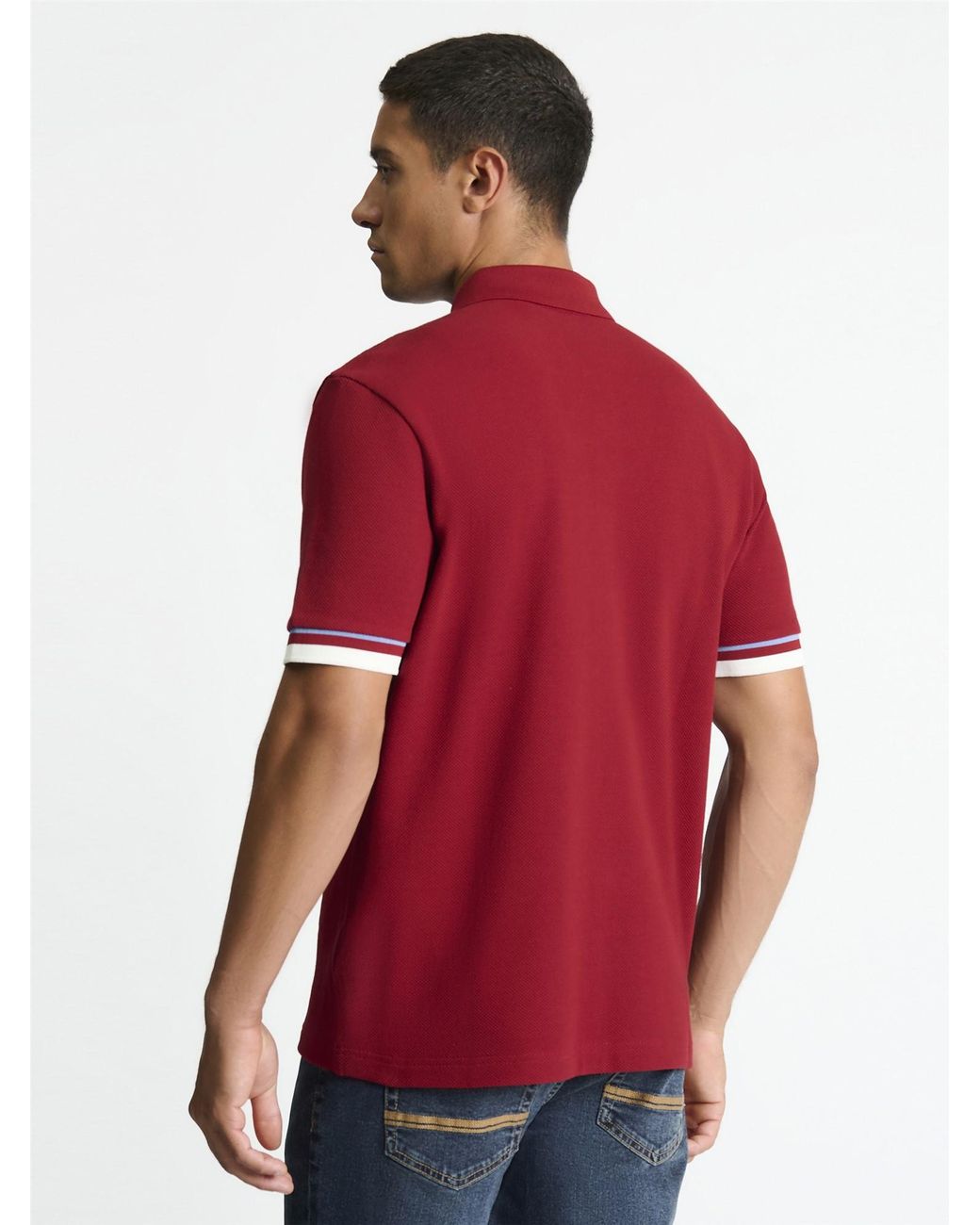 Ben Sherman Red Heavyweight Pique Polo Shirt In for men