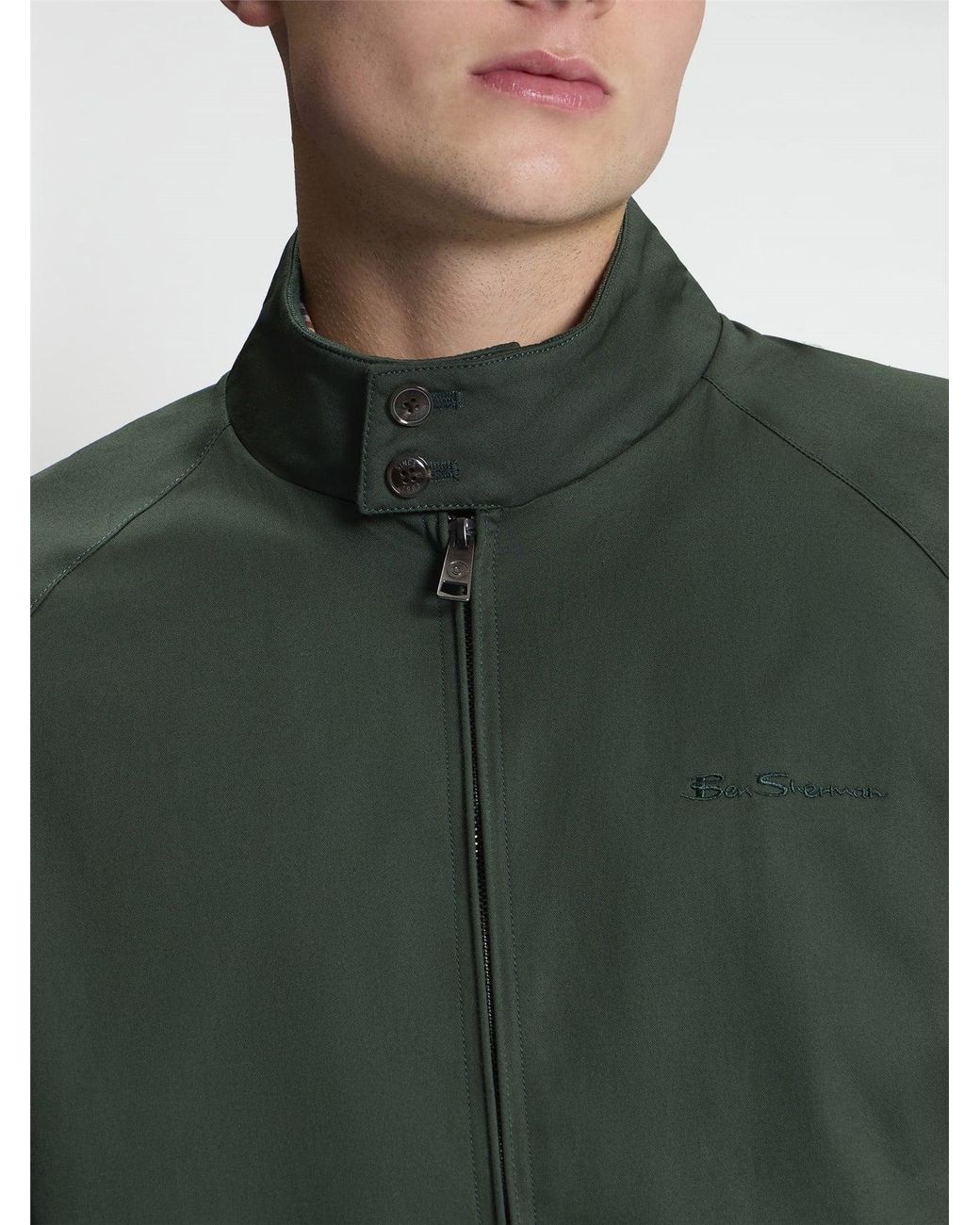 Ben Sherman Signature Harrington Jacket In Bottle Green for men