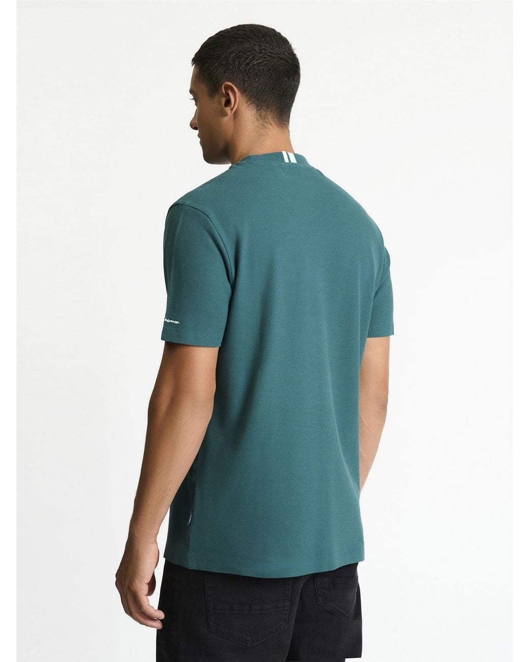 Ben Sherman Blue Pique Pocket Tee In Teal for men
