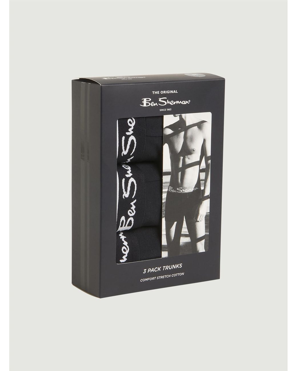 Ben Sherman 3 Pack Mod Signature Stripe Trunks In Black for men