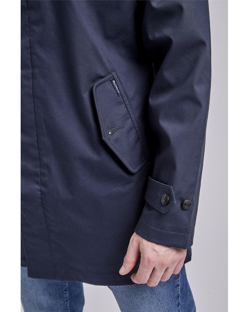 Ben Sherman Blue Bonded Mac In for men
