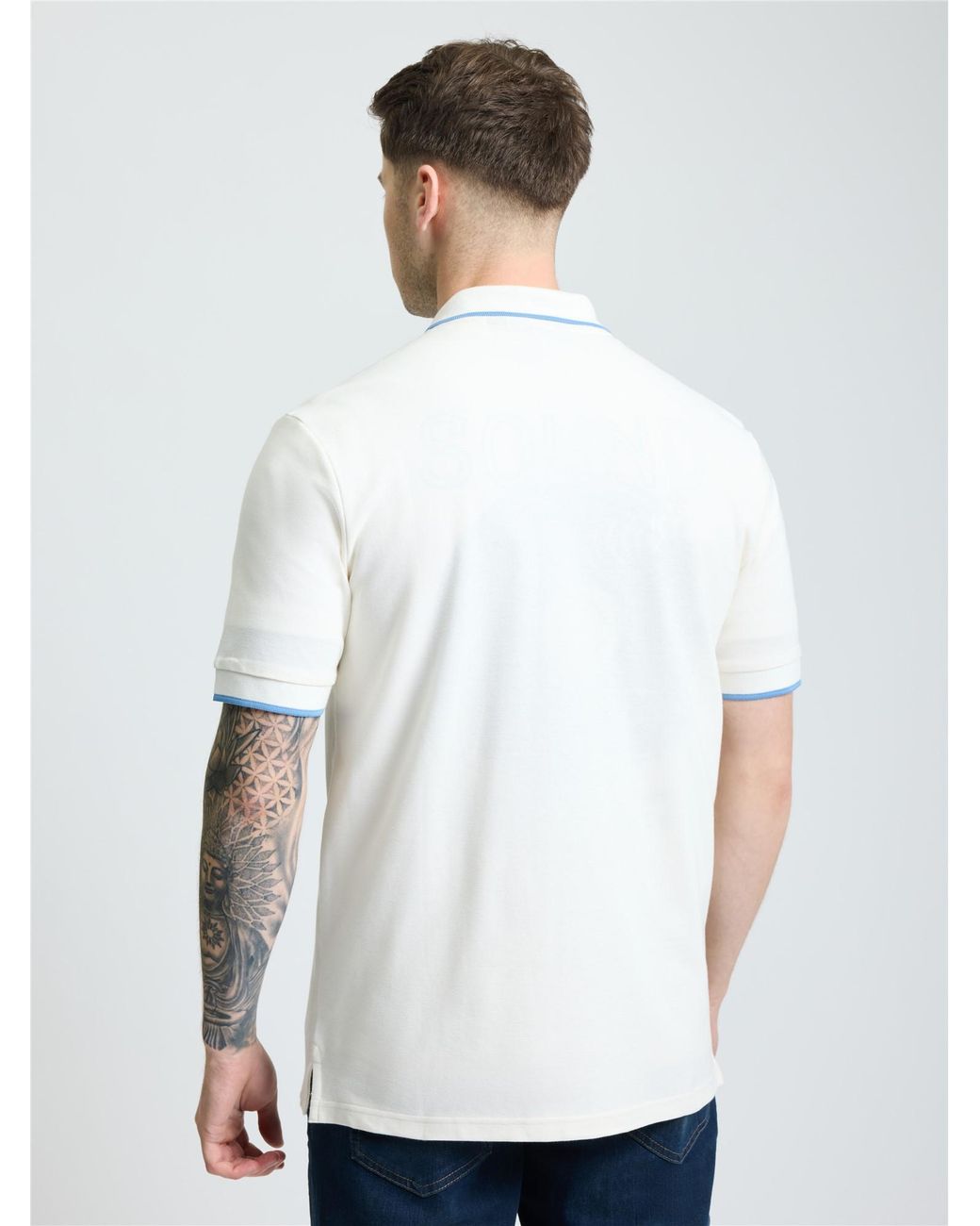 Ben Sherman Contrast Tipping Shirt In Snow White for men