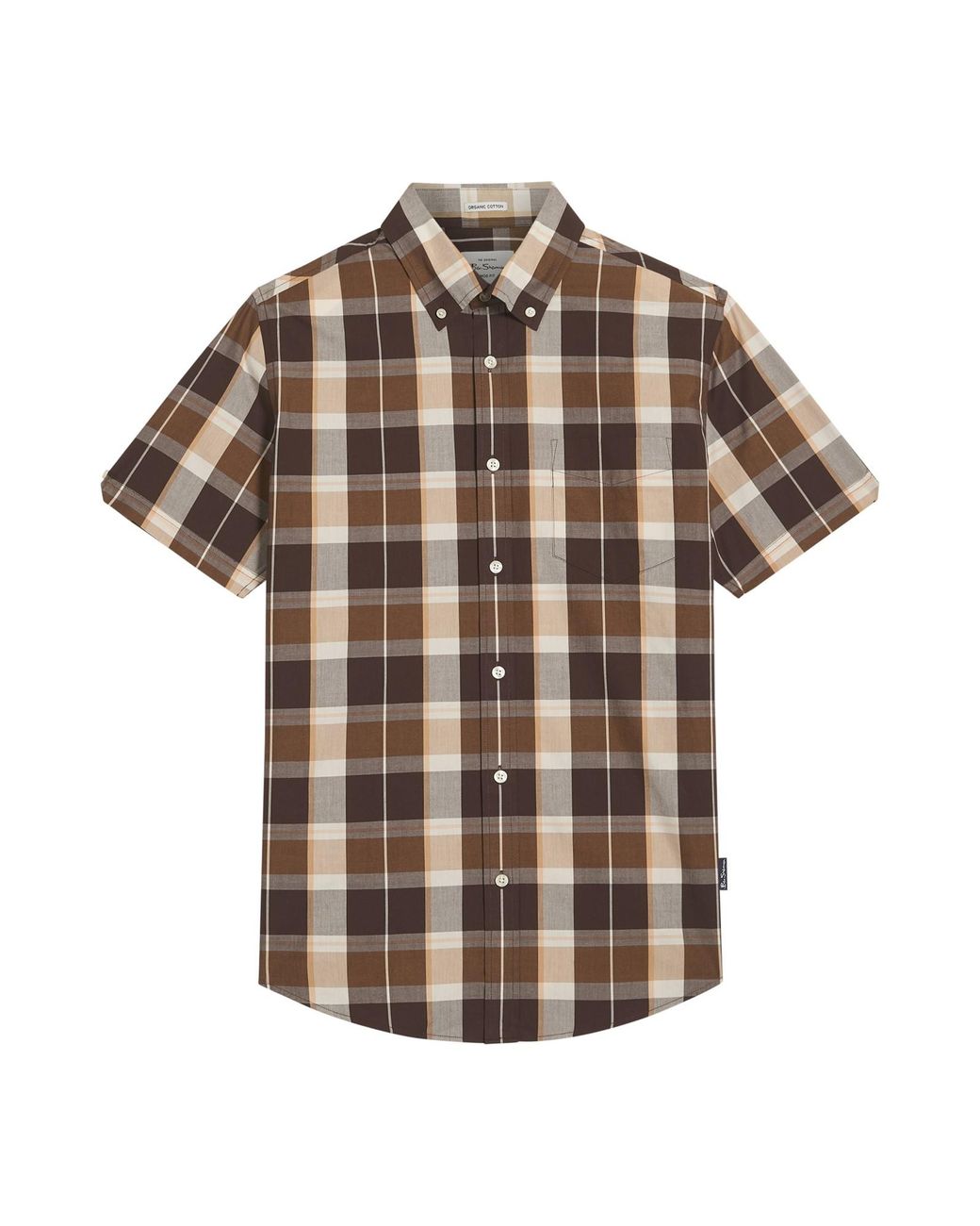 Ben Sherman Multicolor Block Check Shirt In Dark Brown for men