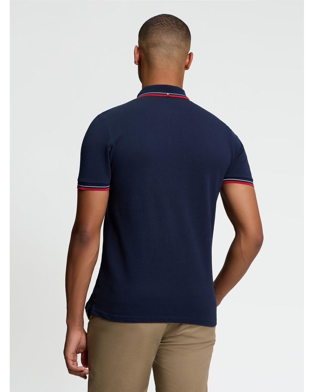 Ben Sherman Blue Short Sleeve Signature Pique Polo In for men