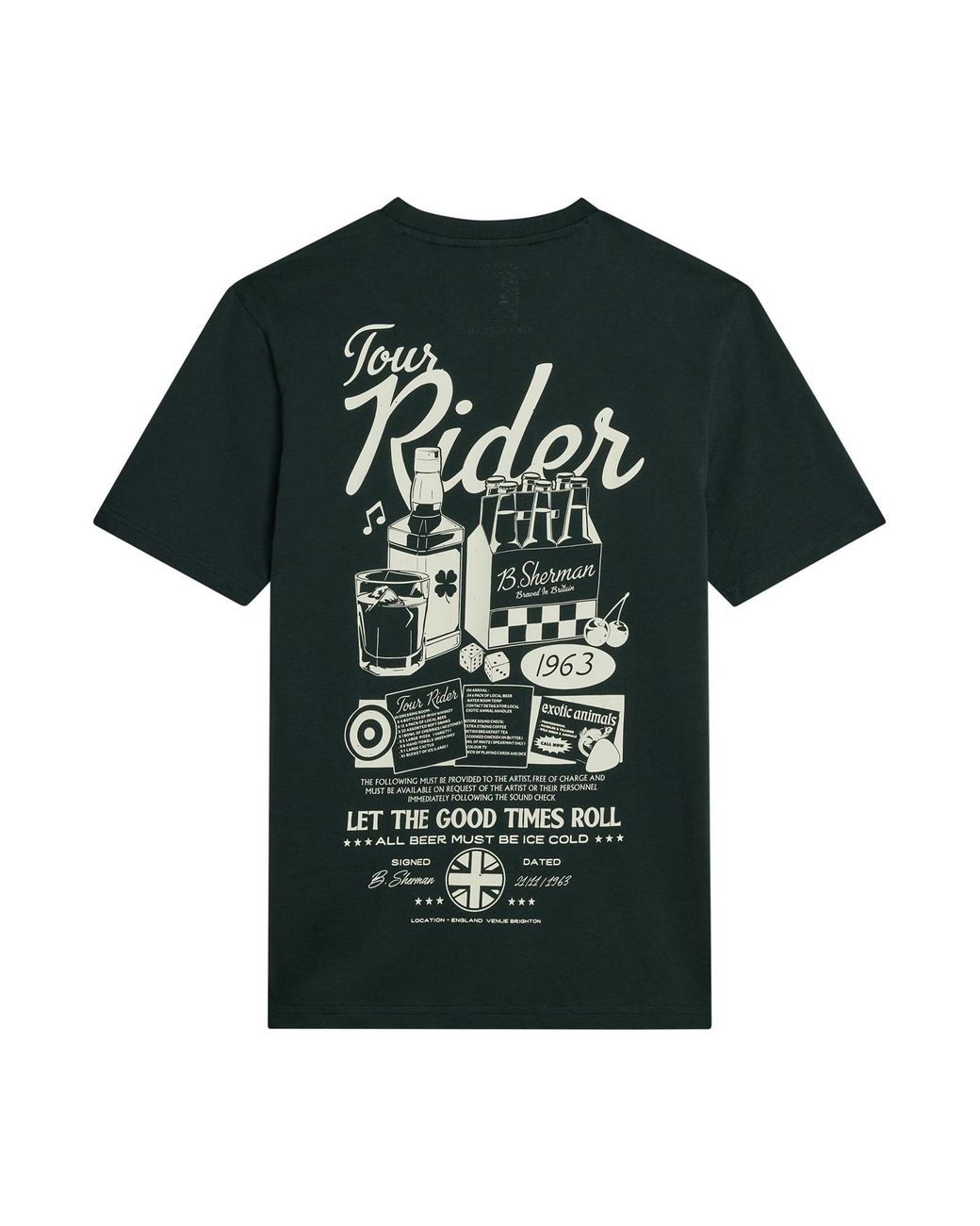 Ben Sherman Multicolor Short Sleeve Tour Rider Tshirt In Lotus Green for men